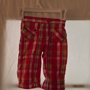 Jumping Beans Red Plaid Kids Casual Bottoms